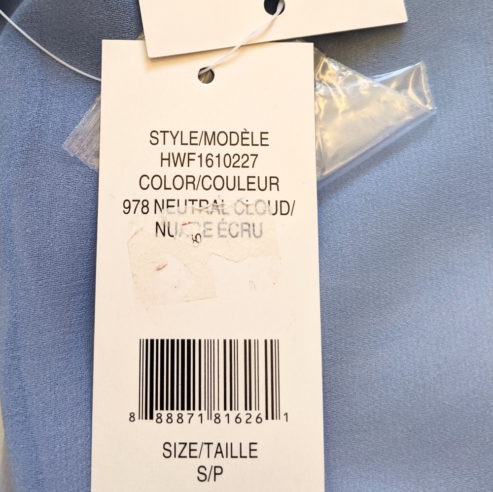NWT H Halston Neutral Cloud Button Up Blouse Top - Picture 9 of 10